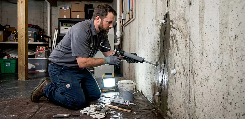 Basement Leak Repair From Inside in Apple Valley
